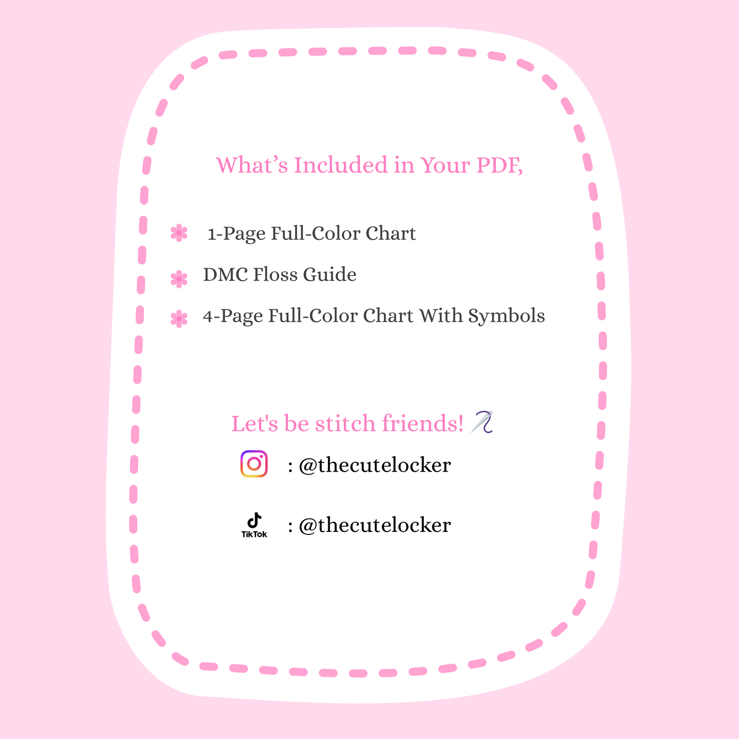 Digital Needlepoint Pattern | Pink Heart Design | Beginner Friendly