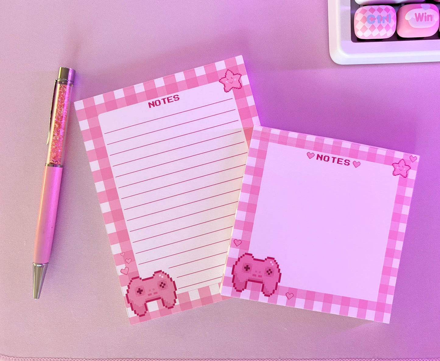 Mini bloc de notas retro para jugadores