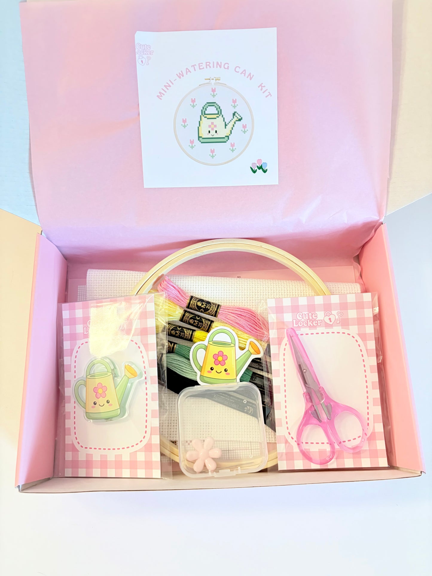 Mini Watering Can Cross-Stitch Kit