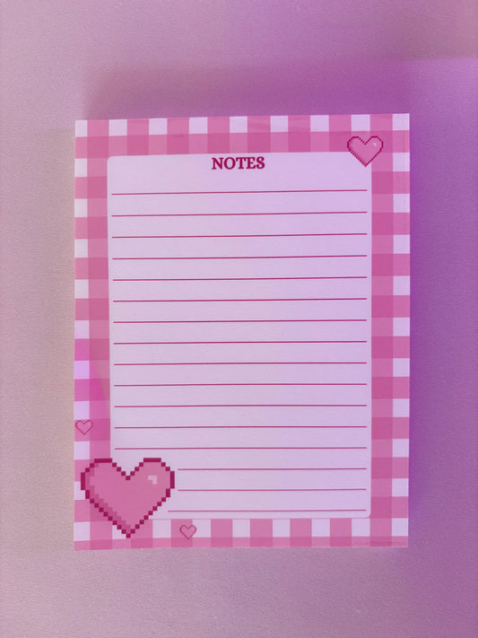 Pixel Love List Notepad